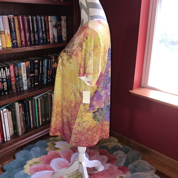 Appropriate Behavior Yellow Blouse Size 1x - Picture 3 of 5